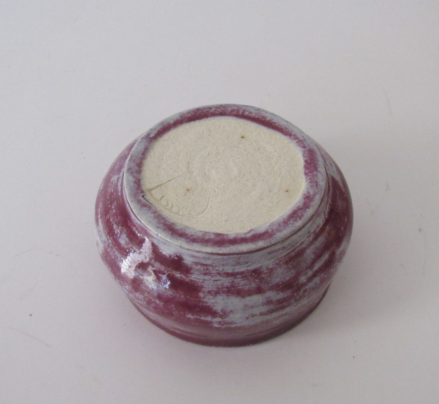 Purple and Blue Ceramic Vessel