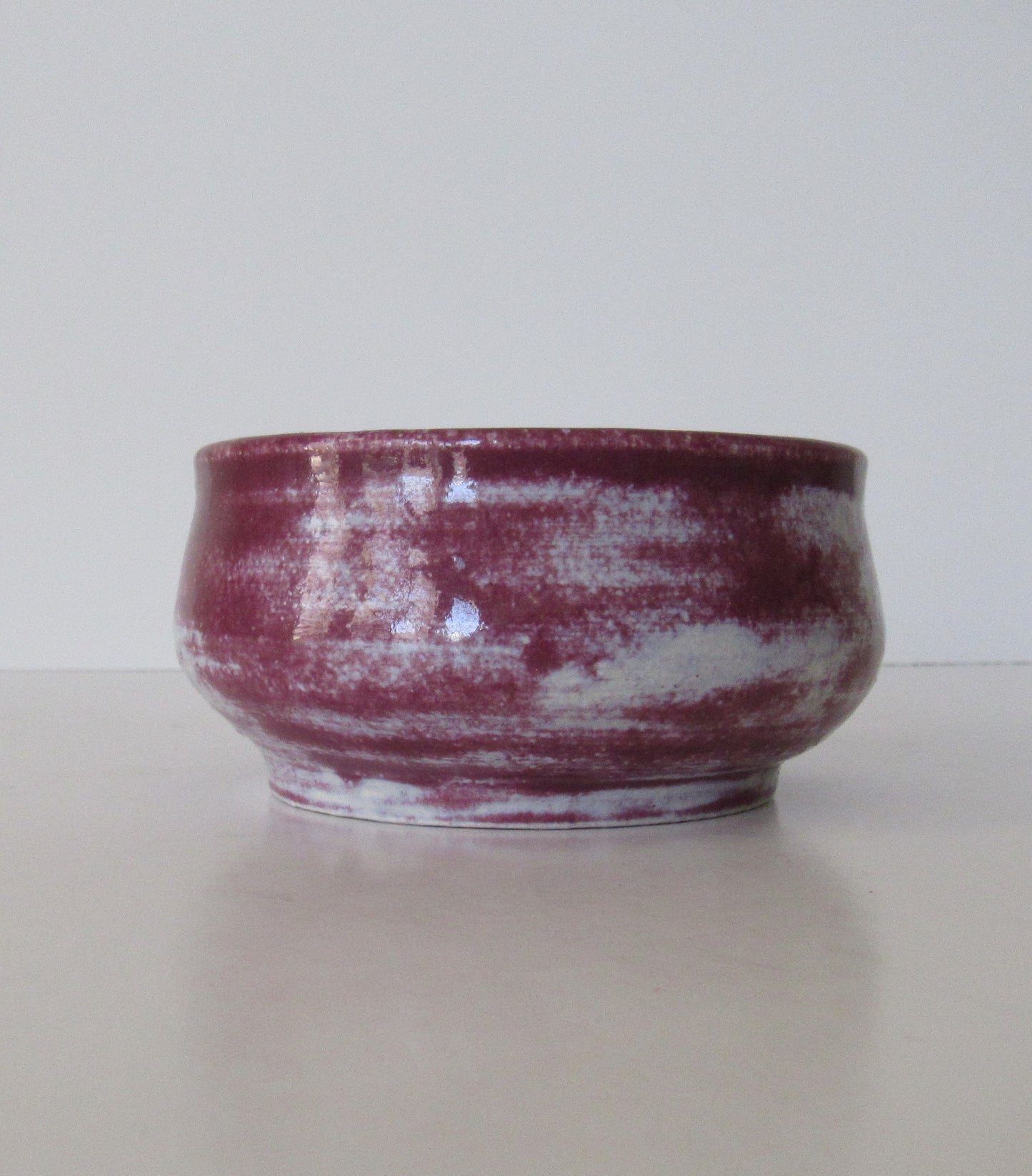 Purple and Blue Ceramic Vessel