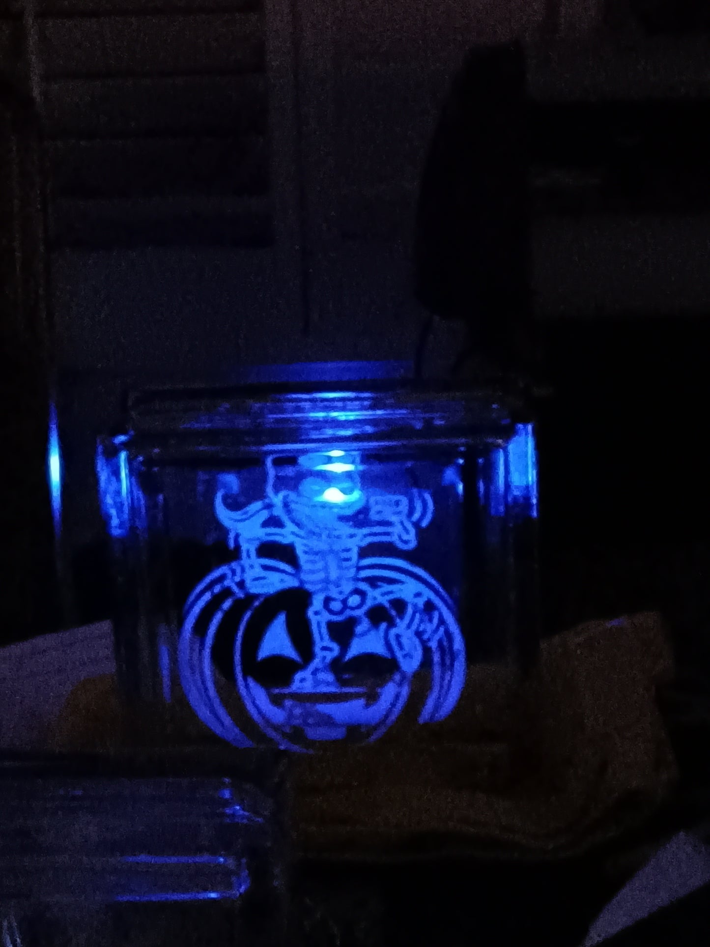 Halloween themed glass block with lights