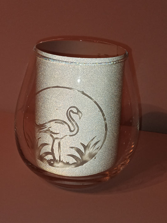 Flamingo Etched Glasses