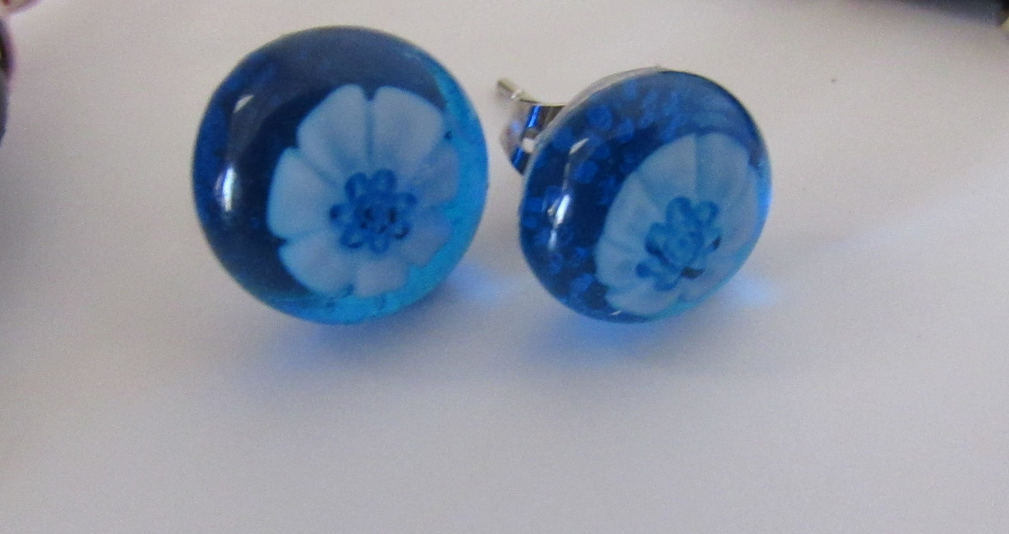 Glass fused earrings